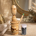 Natural Moroccan Kohl Set – Handcrafted Wooden Holder & Applicator.