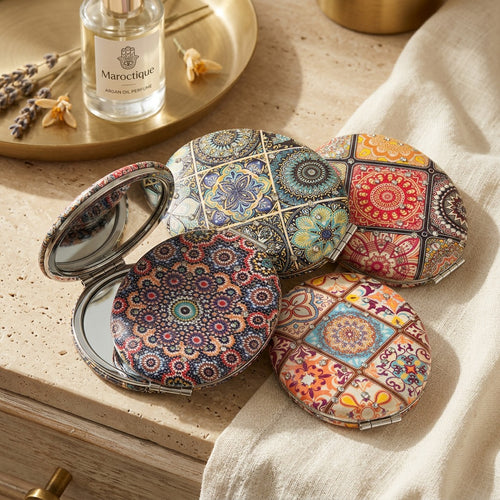 Moroccan-Inspired Compact Mirror